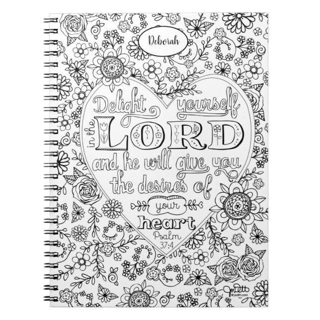 Psalm 37 Hand Lettered Scripture Prayer Journal (Front)