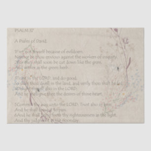 Psalm 37 Inspirational Wildflower Tissue Paper