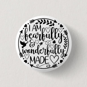 Psalm 39 Wonderfully Made Christian Scripture 1 Inch Round Button