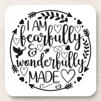 Psalm 39 Wonderfully Made Christian Scripture Coaster