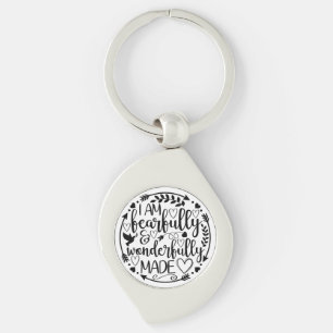 Psalm 39 Wonderfully Made Christian Scripture Keychain