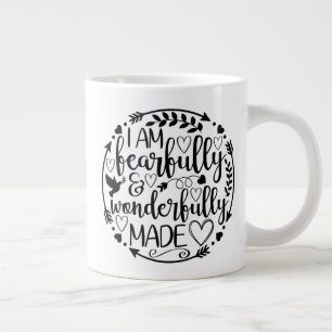 Psalm 39 Wonderfully Made Christian Scripture Large Coffee Mug