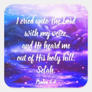 Psalm 3:4   Bible Verse Scripture Stickers