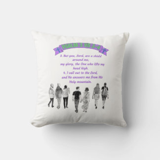 Psalm 3 Vs 3-4 T-Shirt Throw Pillow