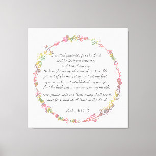 Psalm 40:1-3 canvas print