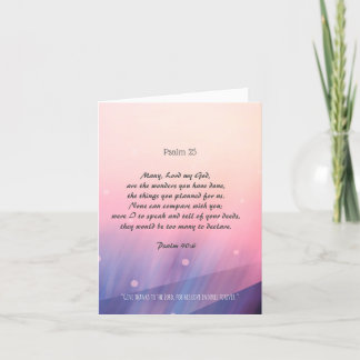 Psalm 40, custon Christian folded card