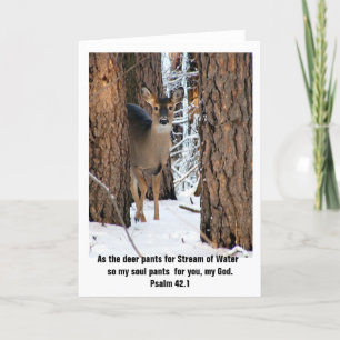 Psalm 42.1 Deer Greeting Card