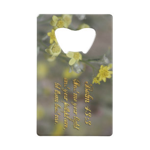 Psalm 43:3 Yellow Wildflowers Credit Card Bottle O Opener
