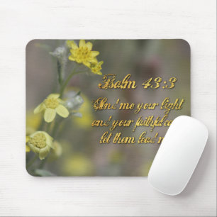 Psalm 43:3 Yellow Wildflowers Mouse Pad