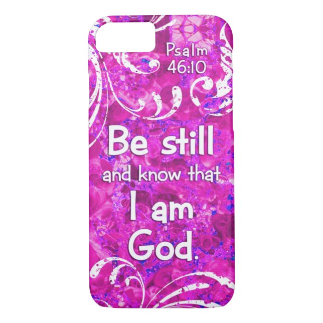 Psalm 46:10 Be Still and Know - Bible Verse Quote Case-Mate iPhone Case (Back)