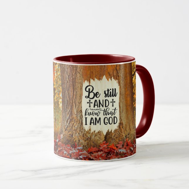 Psalm 46:10 Be Still and Know I Am God Autumn Mug (Front Right)