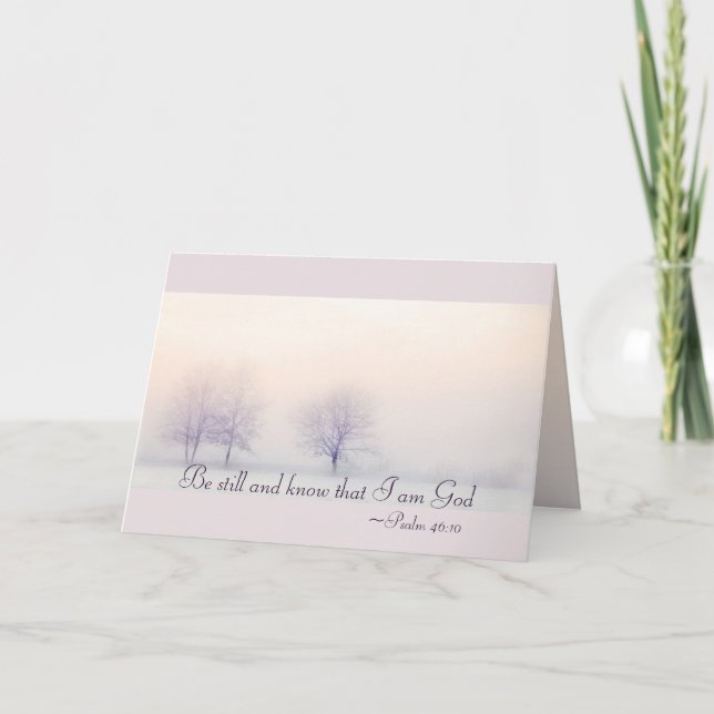 Psalm 46:10 Be Still and Know I Am God, Christmas Holiday Card (Front)