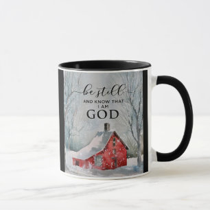 Psalm 46:10 Be Still and Know I Am GOD Winter Snow Mug