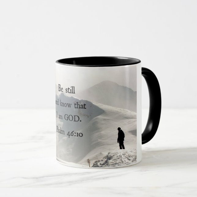  Psalm 46:10 Be still and know that I am God. Mug (Front Right)