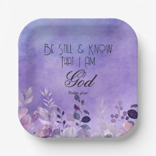 Psalm 46:10 Bible Verse Paper Plate