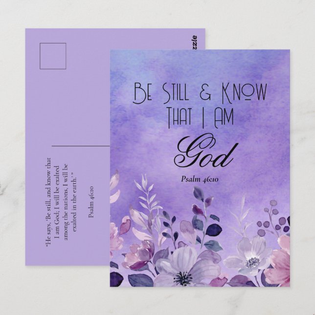 Psalm 46:10 Bible Verse Postcard (Front/Back)