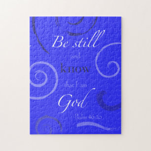 Psalm 46:10 Choose your own colour! Customizable Jigsaw Puzzle