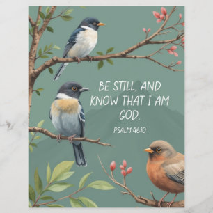 Psalm 46:10 Christian Bible Verse Image  Flyer