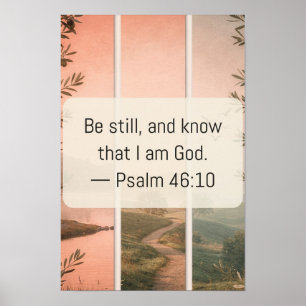 Psalm 46 10 Christian Faith Text Art Art Print