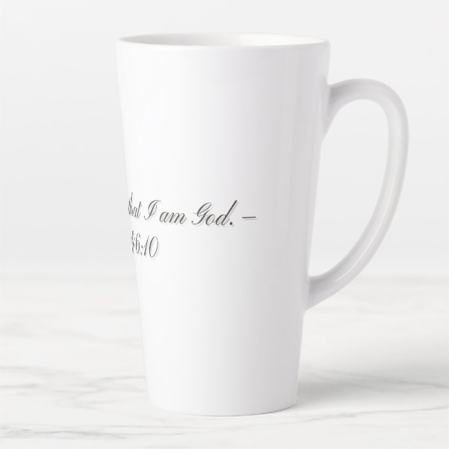 Psalm 46:10, Gift Latte Mug (Right)