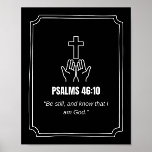Psalm 46:10 KJV Bible Verse Scripture Minimalist Poster