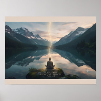 Psalm 46:10 KJV Scripture Poster | Christian Art