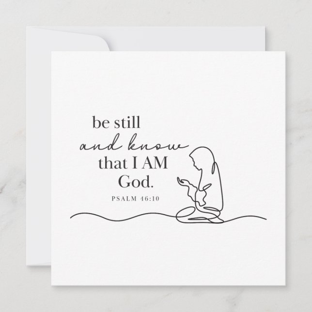 PSALM 46:10 - Personalized Note Card (Front)
