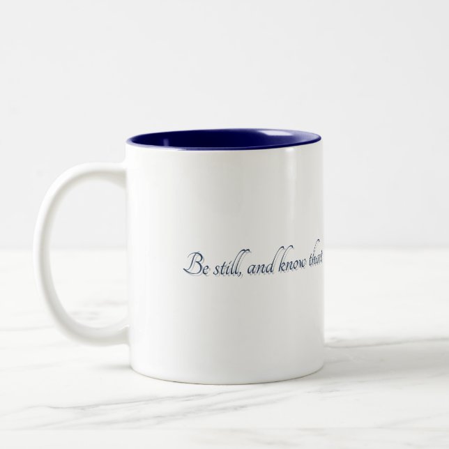 Psalm 46:10, (Style 2), Gift Mug (Left)