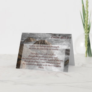 Psalm 46:1-3 God Is Our Refuge and Strength Card