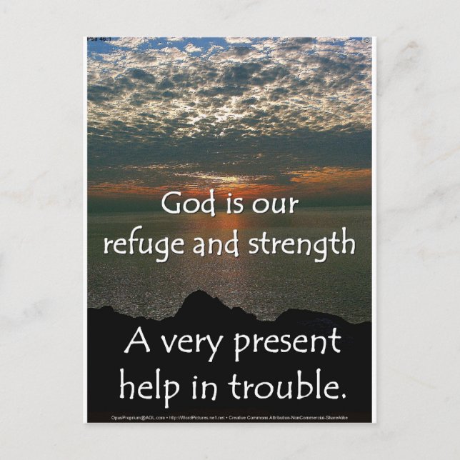 Psalm 46:1 - Beautiful Sunrise over Lake Michigan Postcard (Front)