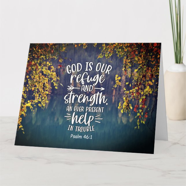 Psalm 46:1 God is our Refuge and Strength Card (Front)