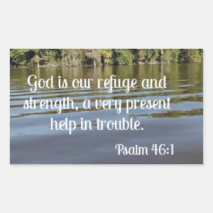 Psalm 46:1 God is our refuge and strength Sticker