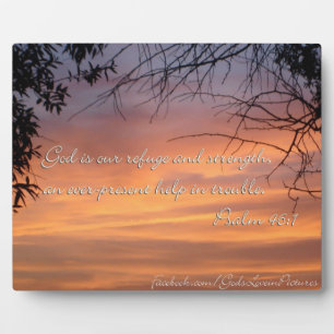 Psalm 46:1 God is our refuge & strength... Plaque