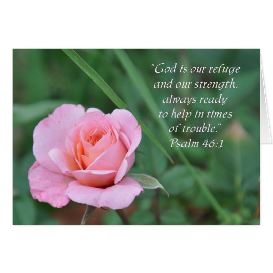 Psalm 46:1 Rose Encouragement card (Blank Inside)