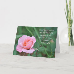 Psalm 46:1 Rose Medical Card (Blank Inside)