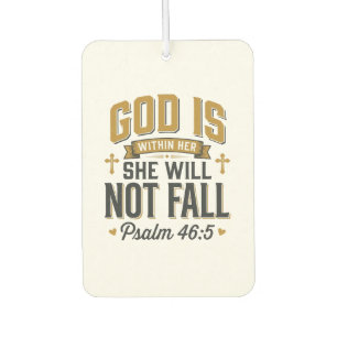 Psalm 46_5 Christian Typography Vector Air Freshener