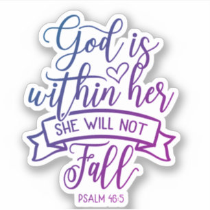 Psalm 46:5 "God is Within Her Gorgeous Watercolor