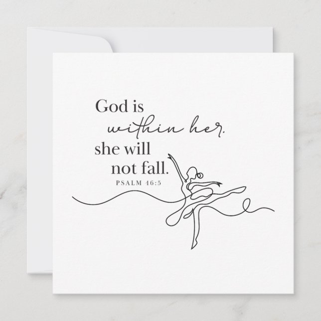 PSALM 46:5 - Personalized Note Card (Front)
