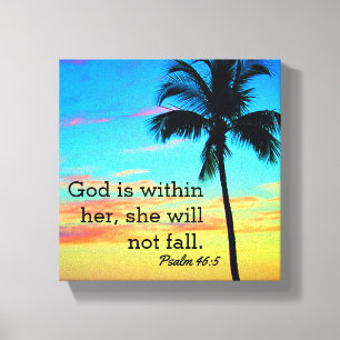 Psalm 46:5 Wrapped Canvas