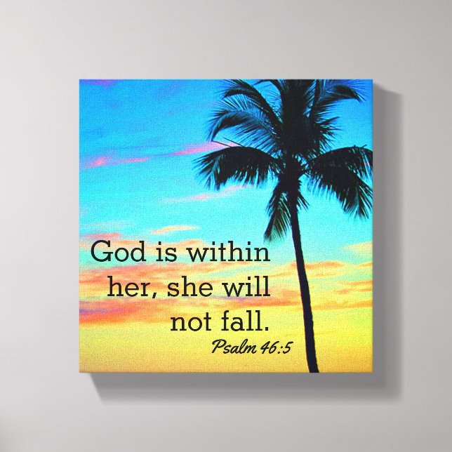 Psalm 46:5 Wrapped Canvas (Front)