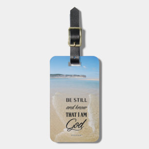 Psalm 46 Be Still and Know I AM GOD, Ocean View Luggage Tag
