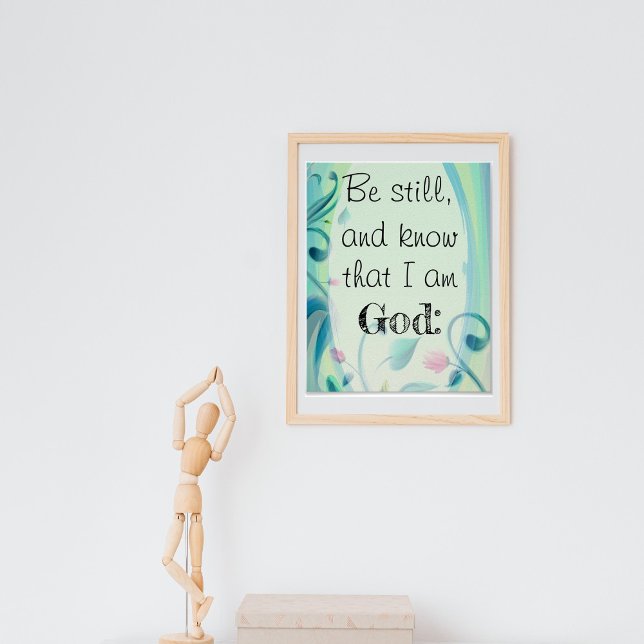 Psalm 46 Be Still And Know Pink Floral  Poster (Creator Uploaded)
