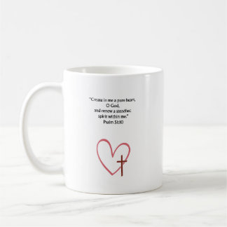 Psalm 51:10 Christian Bible Verse Mug | Faith Gift