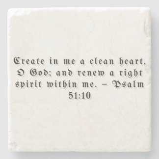 Psalm 51:10 Gift Coaster