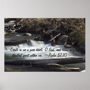 Psalm 51:10 Poster