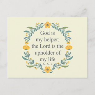 Psalm 54:4 postcard