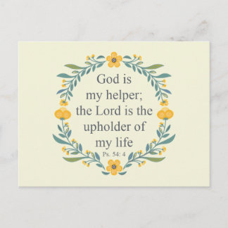 Psalm 54:4 postcard