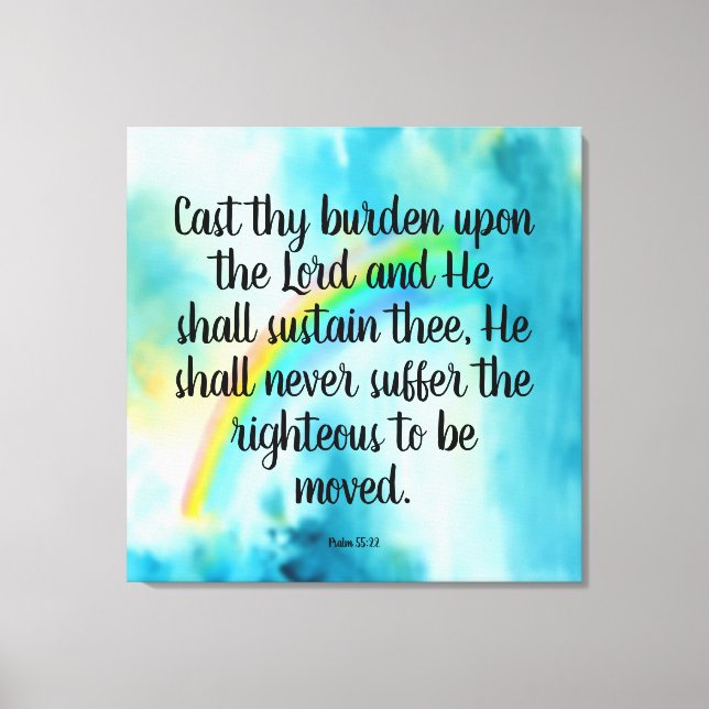 Psalm 55:22  Canvas Print (Front)