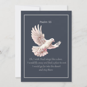 Psalm 55 Introvert Christian Quote Fly Away Card