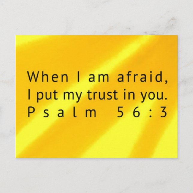 Psalm 56:3 Scripture Post Card (Front)